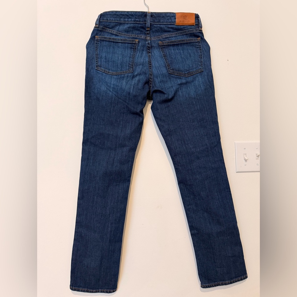 Lauren Ralph Lauren Dark Blue Straight Leg Jeans - Picture 11 of 16